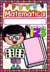 Portada de matemáticas para primaria - Niña con gafas